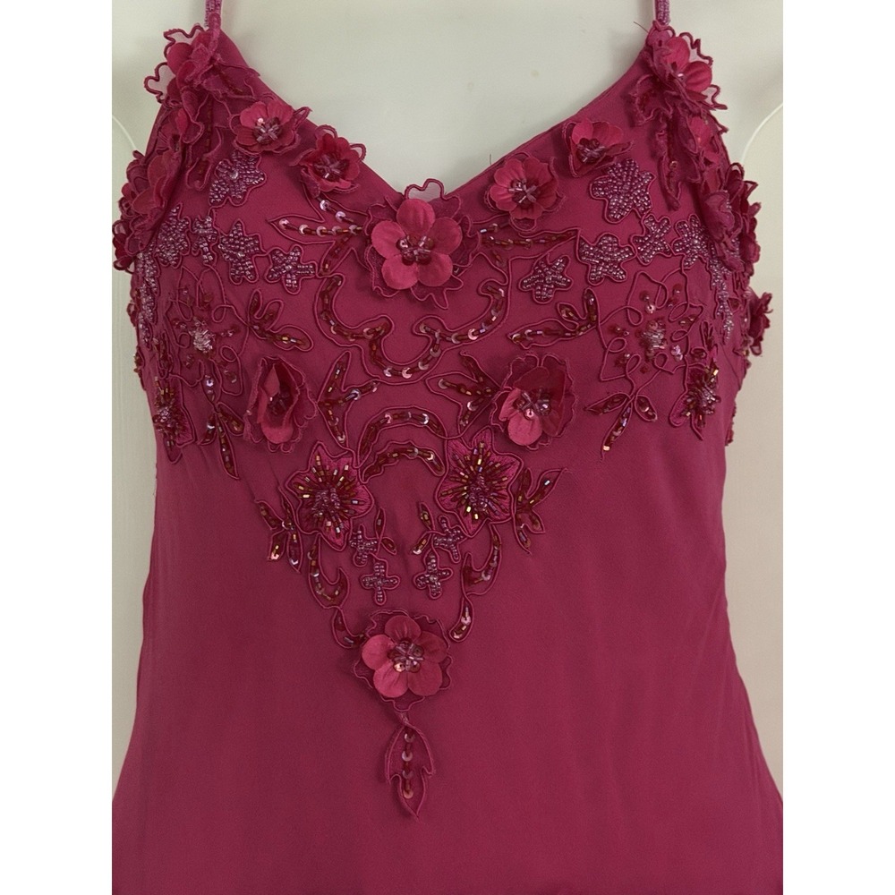 Sue Wong Nocturne vintage silk beaded fringe cocktail dress - Picture 2 of 10